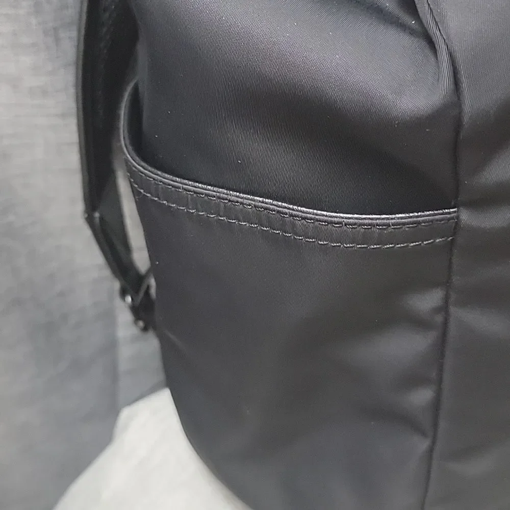 MioMojo Orlando VEGAN Black Leather Backpack -  Minimalist, Nylon, Recycled